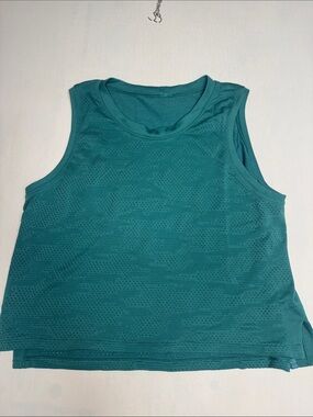 lululemon athletica Teal Mesh Athletic Tank Top